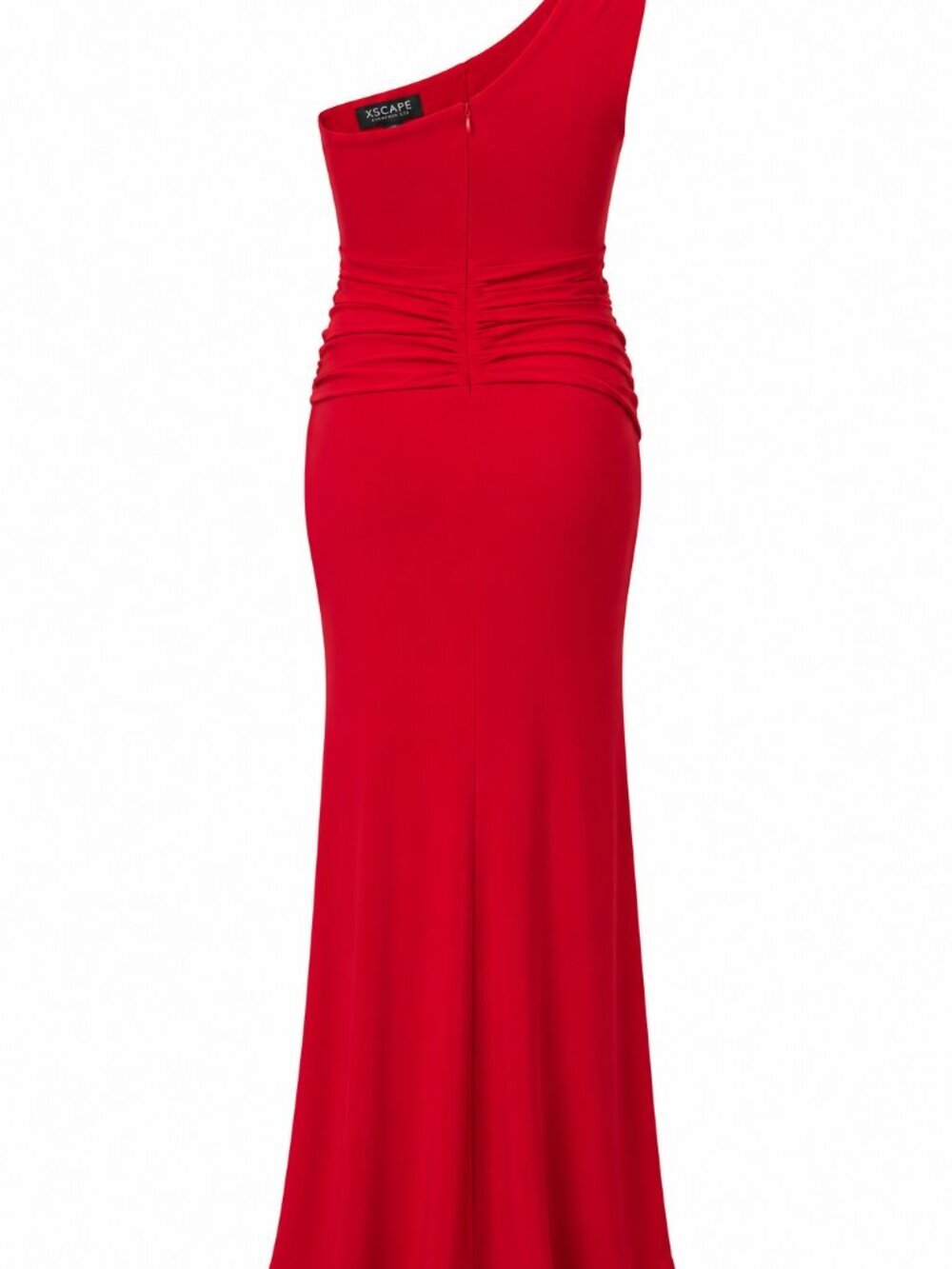 Xscape Plus Size Red One Shoulder Draped Gown NWT Glam Party Holiday Dress - Picture 6 of 6